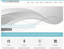 Tablet Screenshot of clearwindmedia.com